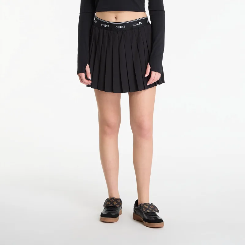 Φούστα GUESS Selene Pleated Skirt Jet Black S
