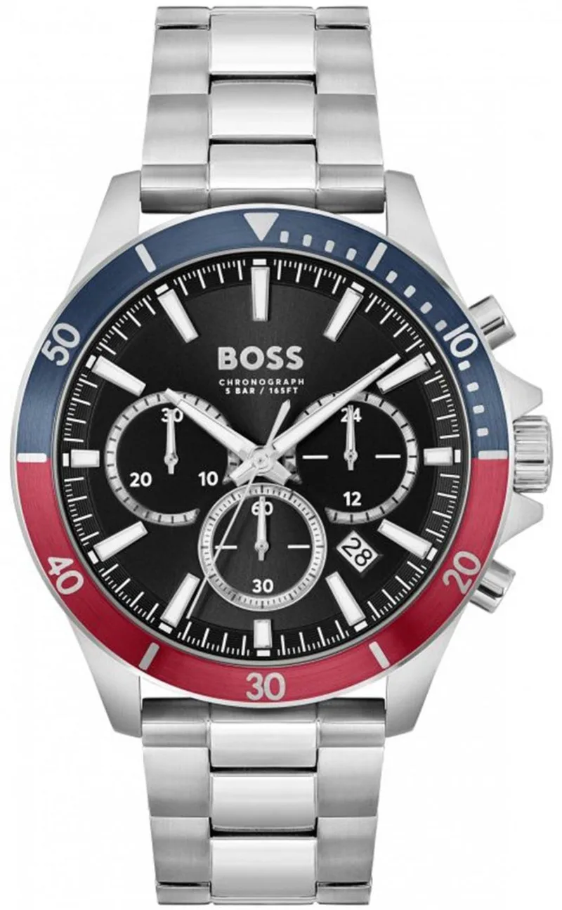 BOSS Troper Chronograph - 1514108, Silver case with Stainless Steel Bracelet