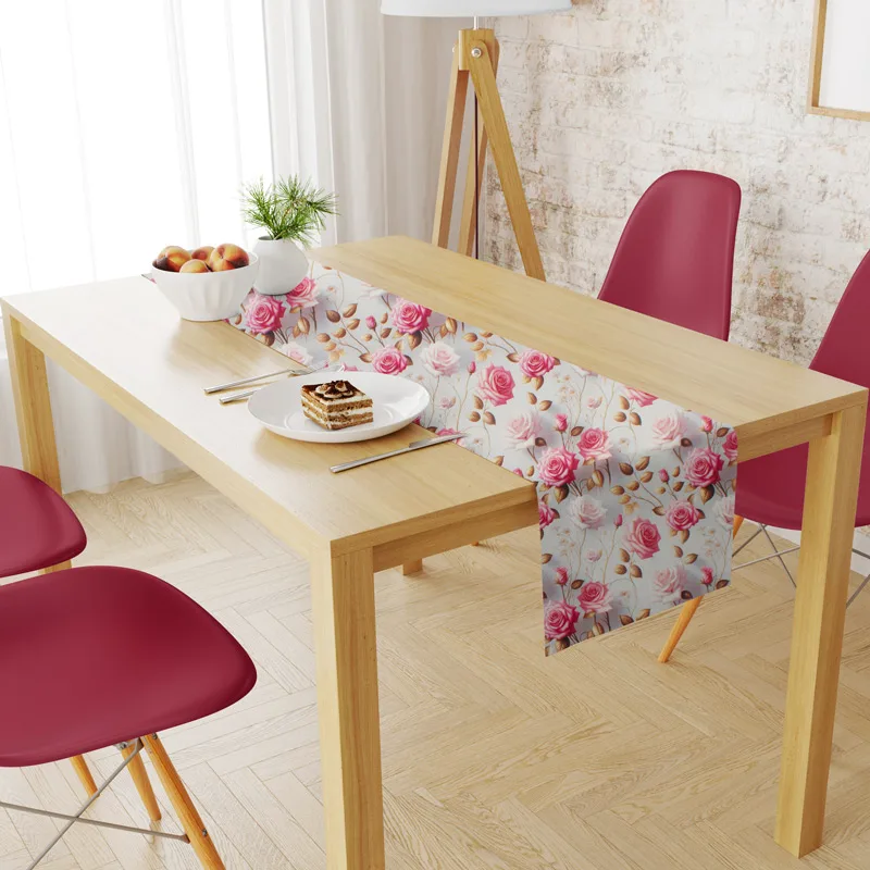 Αλέκιαστη Τραβέρσα 40x180 Dimcol Roses 465 Ροζ