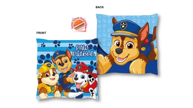 Διακοσμητικό Μαξιλάρι Nickelodeon Velboa 38x38εκ. Paw Patrol 46 Blue DimCol (Χρώμα: Μπλε, Ύφασμα: Velboa) - DimCol - 54461707003