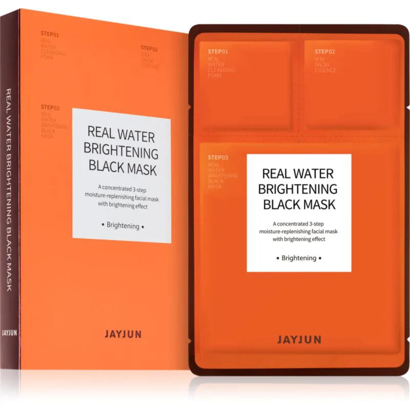 Jayjun Real Water Brightening υφασμάτινη μάσκα ενυδάτωσης για λαμπρή επιδερμίδα 5 τμχ