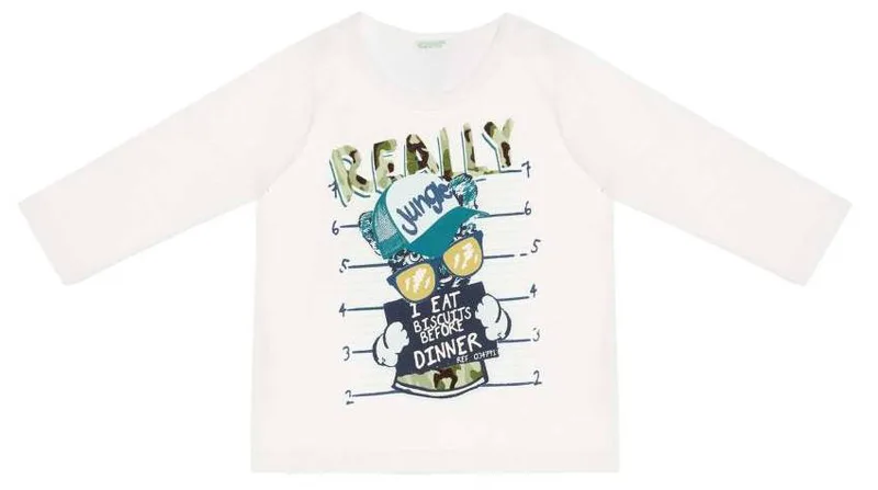 ΜΑΚΡΥΜΑΝΙΚΗ ΜΠΛΟΥΖΑ BENETTON CASUAL ΕΚΡΟΥ (62 CM)-(3-6 ΜΗΝΩΝ)