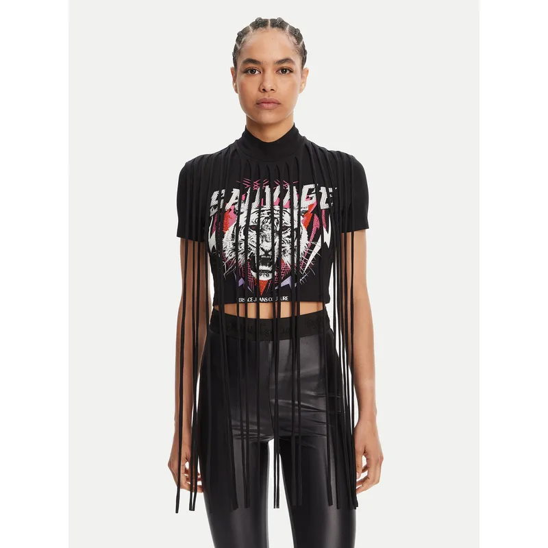 Versace Jeans Couture T-Shirt 78HAHE01 Μαύρο Slim Fit