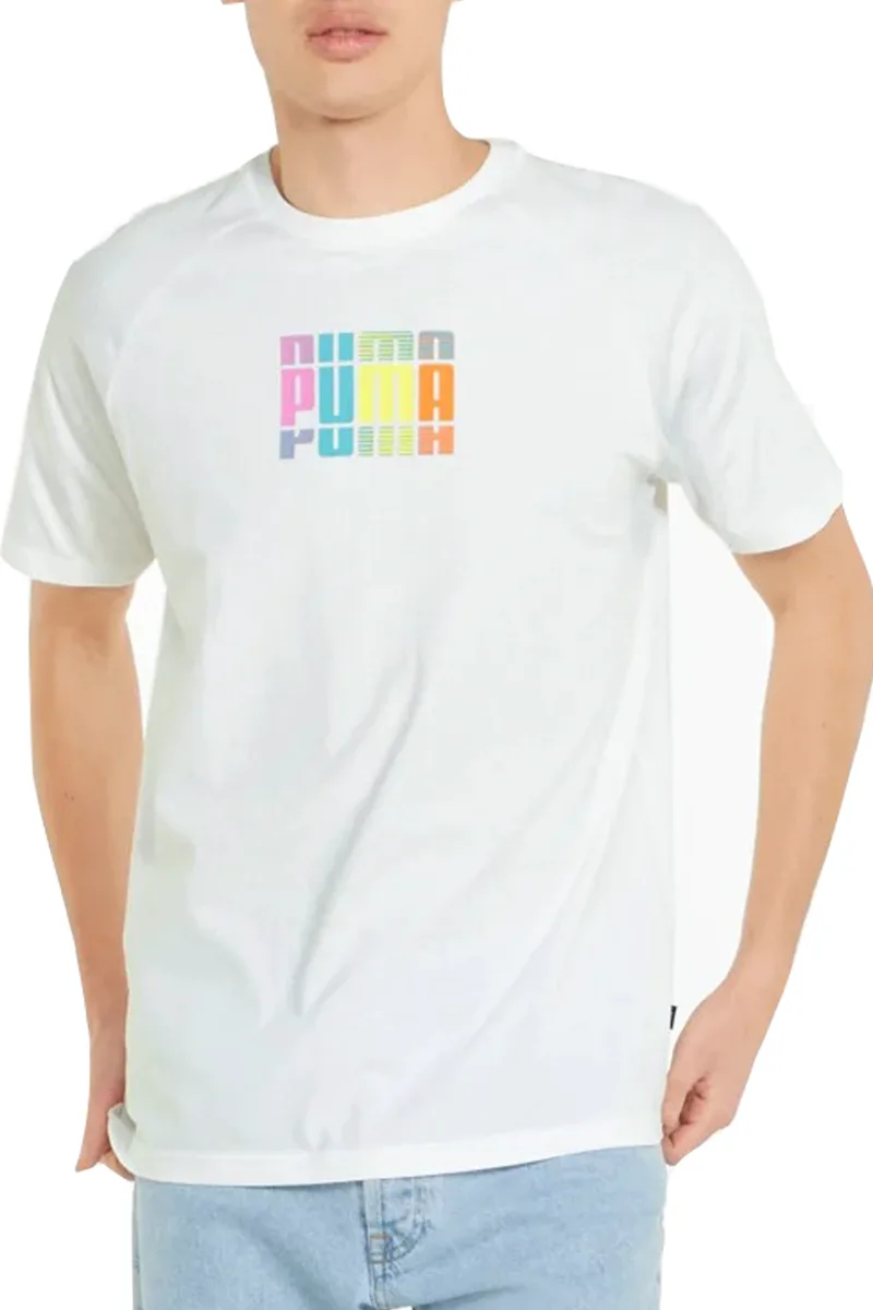 Μπλούζα Κοντομάνικη Puma Multicolor Graphic Tee 848566-02 Ανδρικό