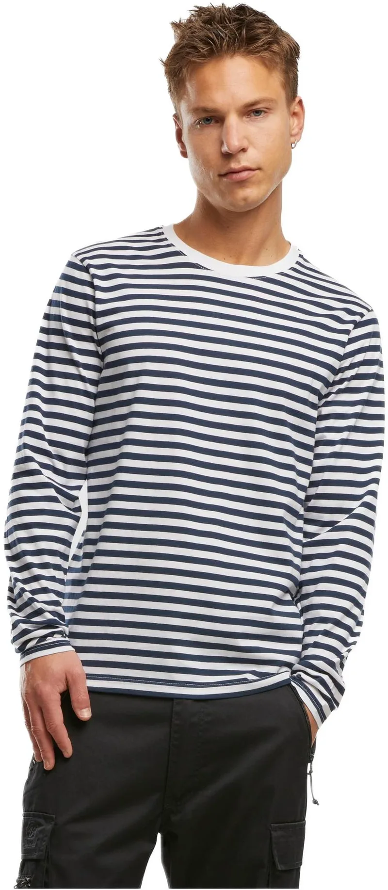 Jerseyshirt Stripe longsleeve Brandit BD4209-01200 navy/white