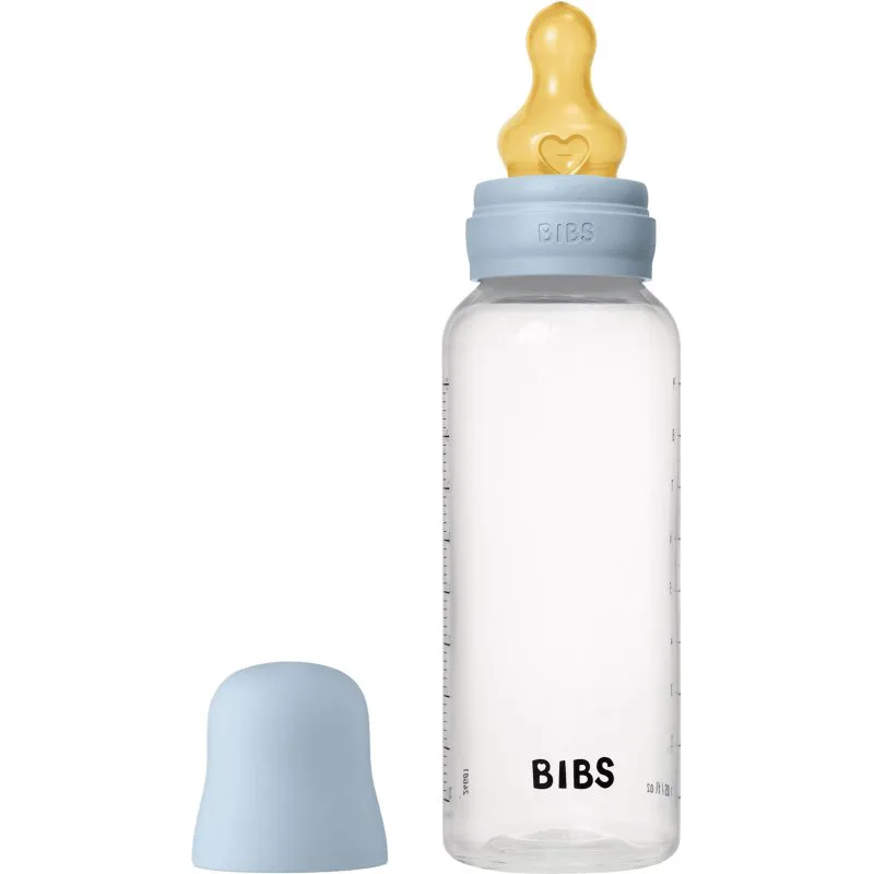 BIBS Anti-Colic Baby Bottle Latex μπιμπερό κατά των κολικών με θηλή καουτσούκ Baby Blue 270 ml
