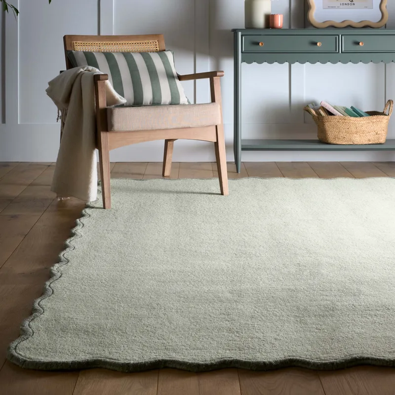 Scalloped Elsie Rug Sage/Seagrass