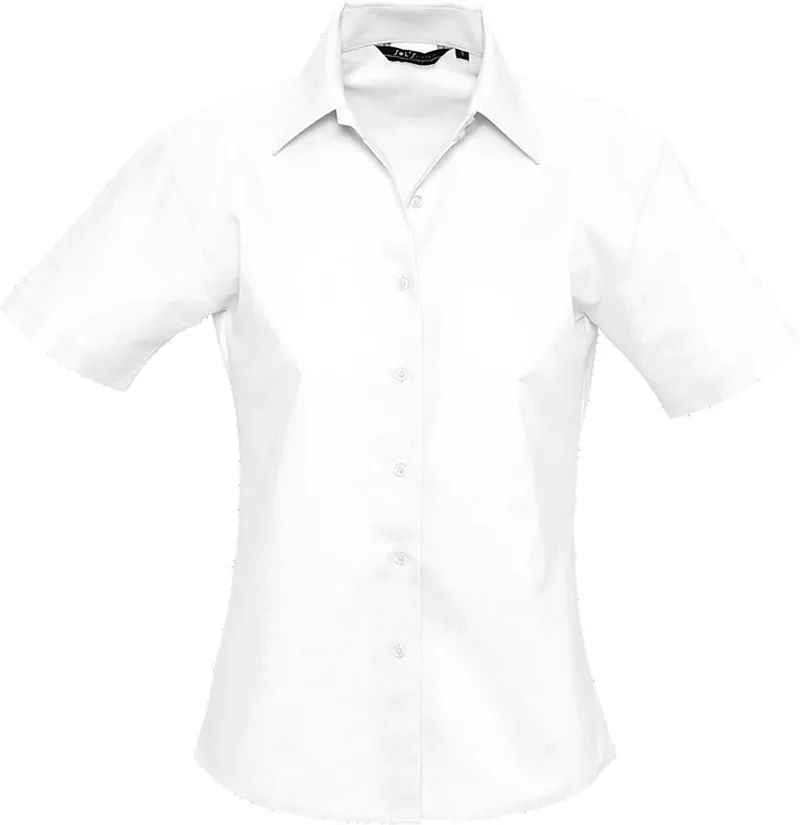 Γυναικείο κοντομάνικο πουκάμισο oxford Elite SOLS 16030 White