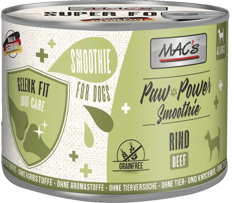 ΥΓΡΗ ΣΥΜΠΛΗΡΩΜΑΤΙΚΗ ΤΡΟΦΗ MACS DOG POWER SMOOTHIE ΒΟΔΙΝΟ (200GR)