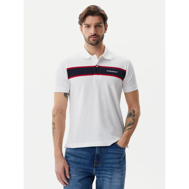 Guess Jeans Polo M5GP29 KCJV1 Λευκό Regular Fit