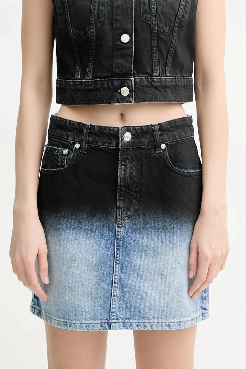 Moschino Jeans Βαμβακερή τζιν φούστα Moschino Jeans