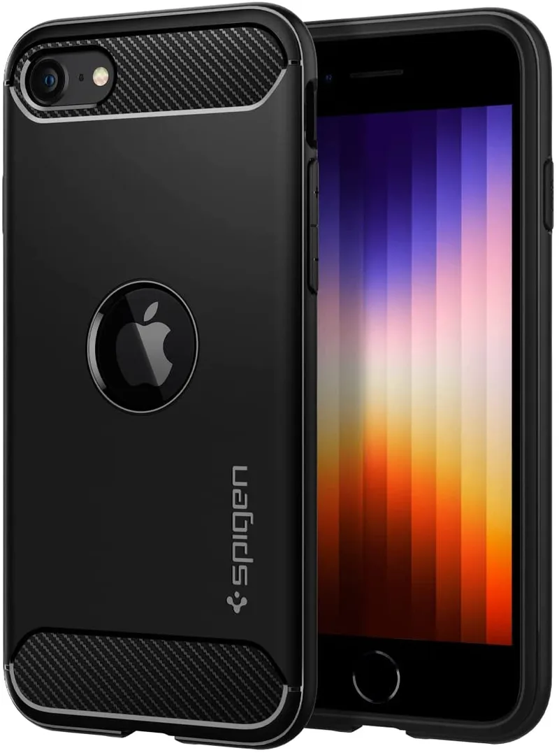 Spigen Θήκη Rugged Armor Apple iPhone SE 2022 / 2020 - Matte Black (ACS00944)