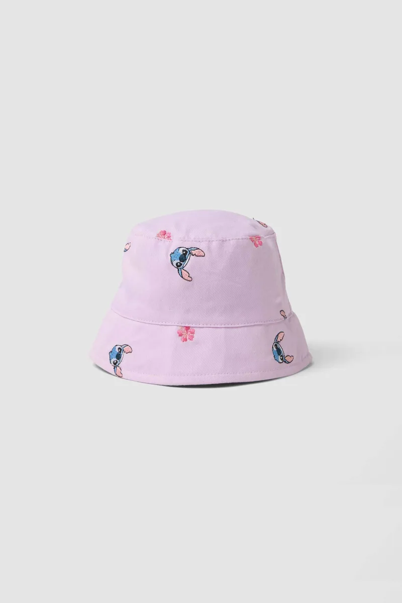 OVS βρεφικό καπέλο bucket με κέντημα "Stitch" - 002684562 Λιλά