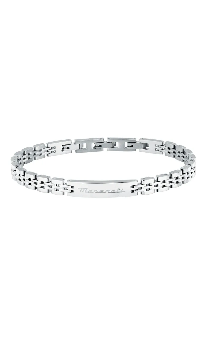 MASERATI ICONIC JM424AVD65 Ανδρικό Βραχιόλι Ασημένιο Με Λογότυπο