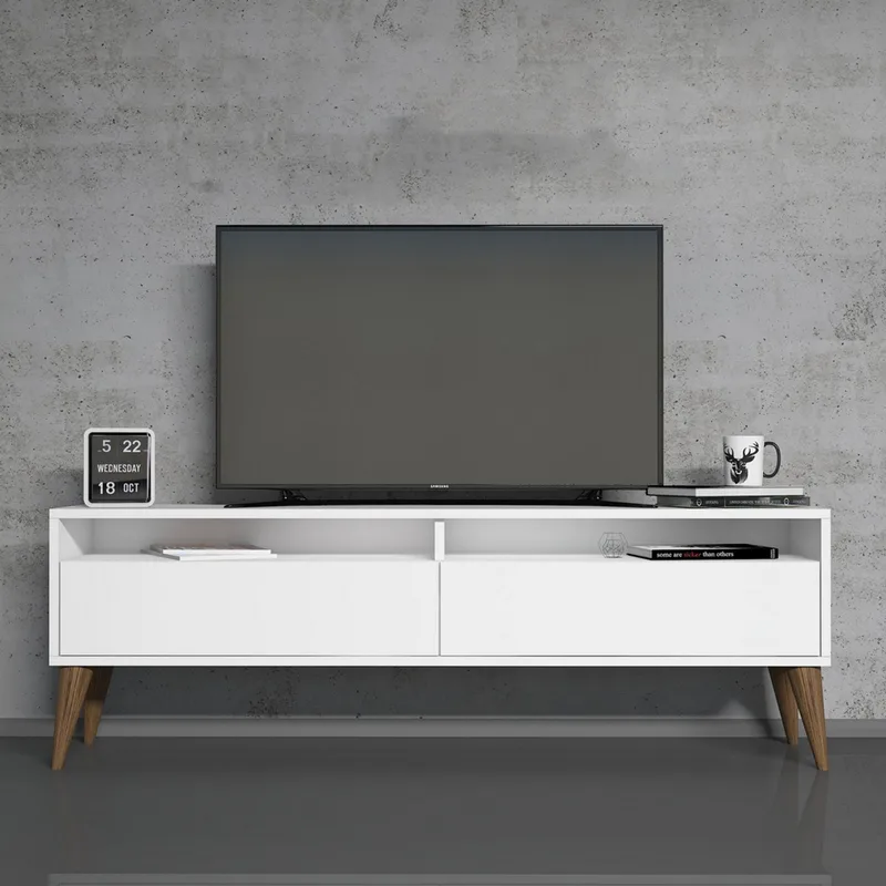 Έπιπλο Τηλεόρασης Best 2 - White 845Hct5508 (150x30x50 cm)