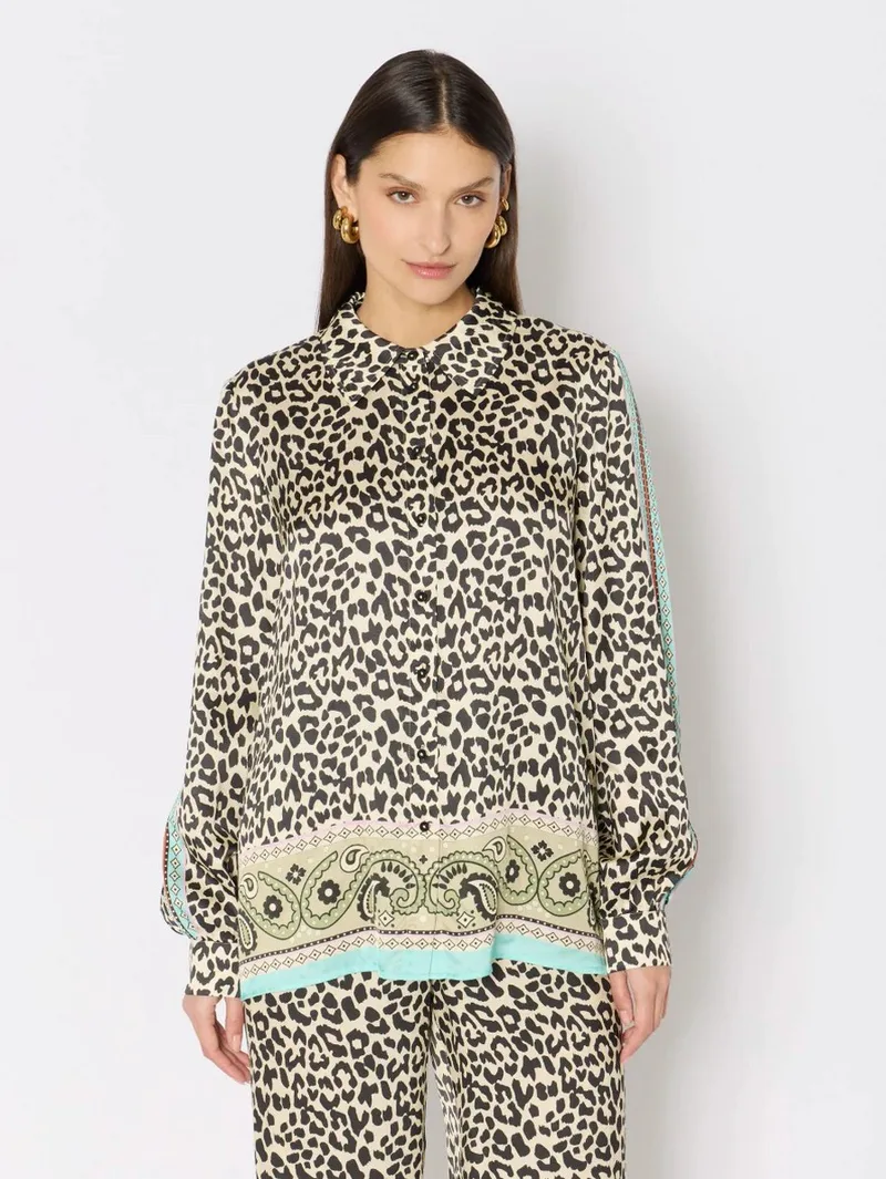 Berenice Γυναικείο Πουκάμισο Regular Fit Jungle Print