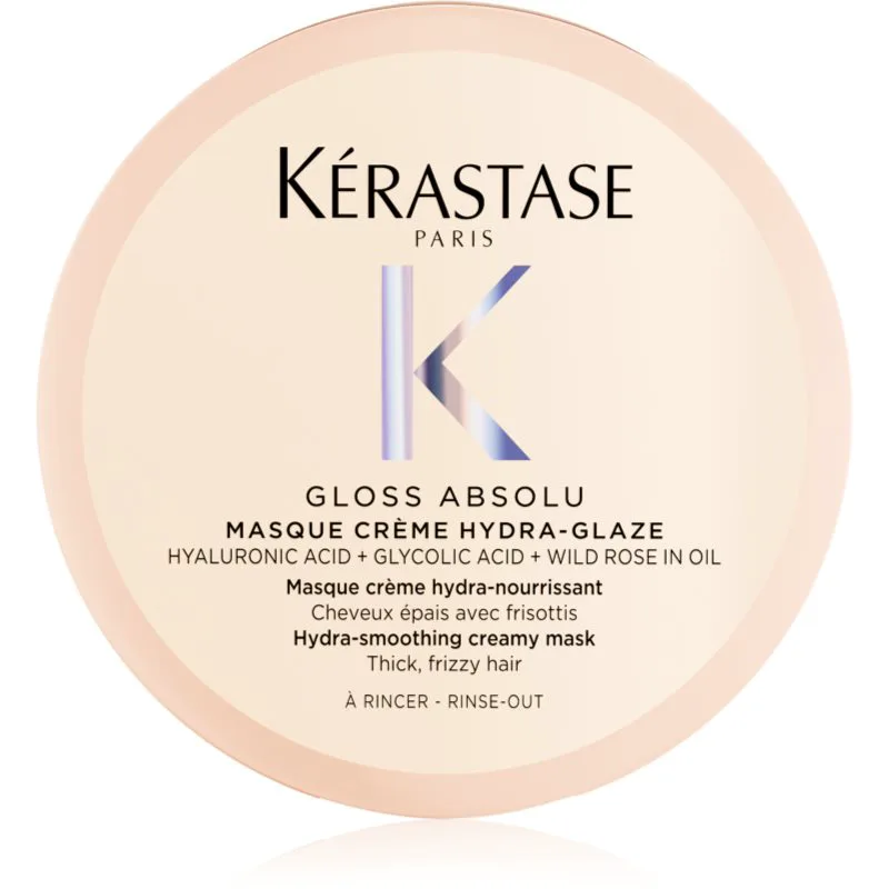Kérastase Gloss Absolu Masque Créme Hydra-Glaze μάσκα μαλλιών για ατίθασα και κρεπαρισμένα μαλλιά 75 ml
