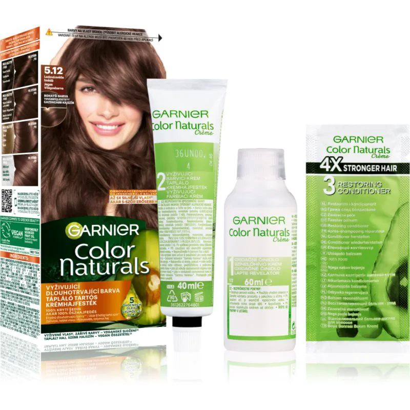 Garnier Color Naturals Creme βαφή μαλλιών απόχρωση 5.12 Cold Light Brown 1 τμχ