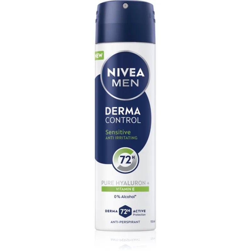 NIVEA MEN Derma Control Sensitive αντιιδρωτικό σε σπρέι για ευαίσθητο δέρμα 150 ml
