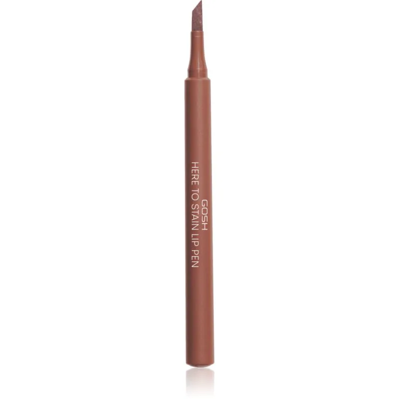 GOSH COPENHAGEN Here To Stain Lip Pen μαρκαδόρος για τα χείλη για μακρόχρονη επίδραση απόχρωση 006 Coffee Stain 1 ml
