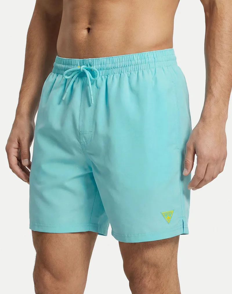 GUESS SWIMTRUNK NEW BASIC MEDIUM ΜΑΓΙΟ ΑΝΔΡΙΚΟ F6GT24WG282-FB3V Aqua