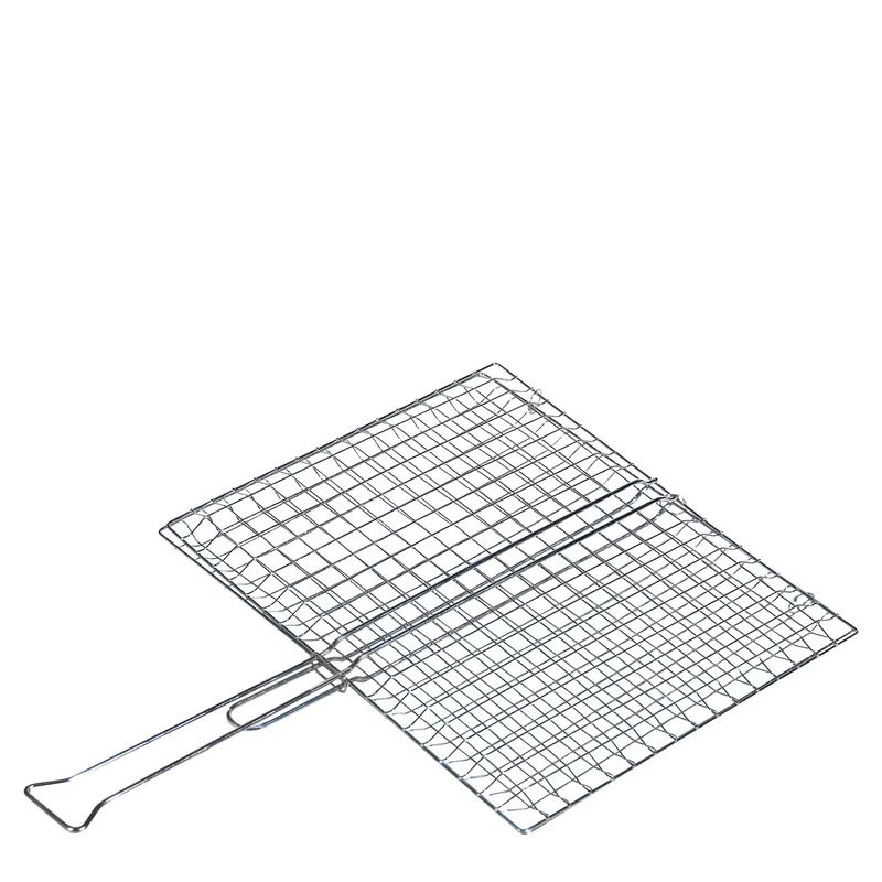 Σχάρα Καρέ Χρωμίου Με Σύρμα Χειρολαβή 37x45x67cm