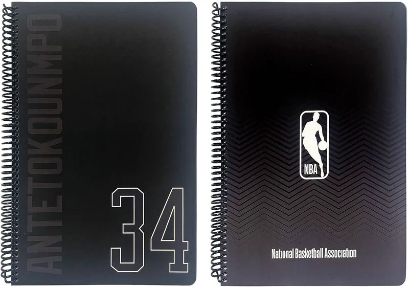 NBA Giannis-NBA Logo Τετράδιο A4 Σπιράλ 3 Θεμάτων 105 Φύλλων-2 Σχέδια (378-13439)