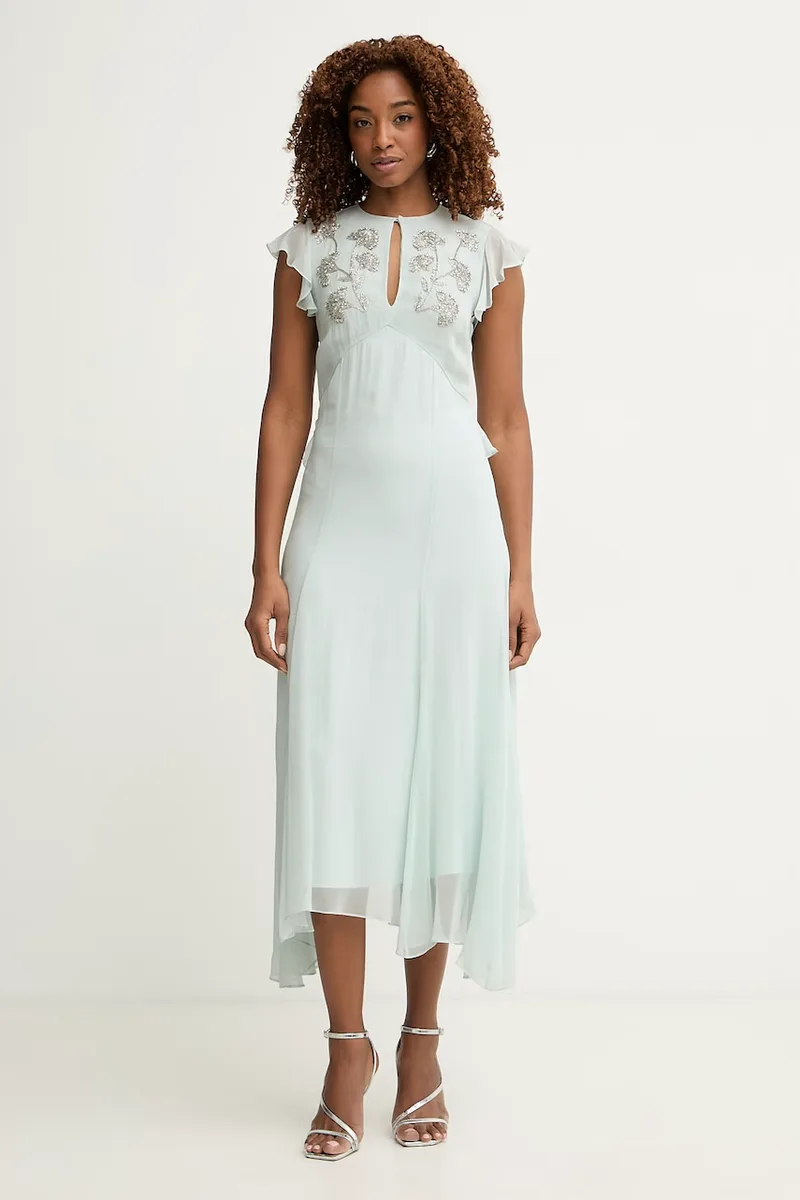 Twinset φόρεμα flared με βισκόζη