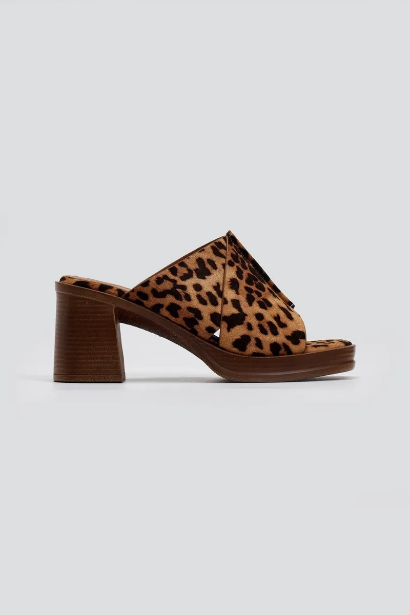 ERYNN Suede Mules Platform Heel - LA-707 (suede) - Leopard