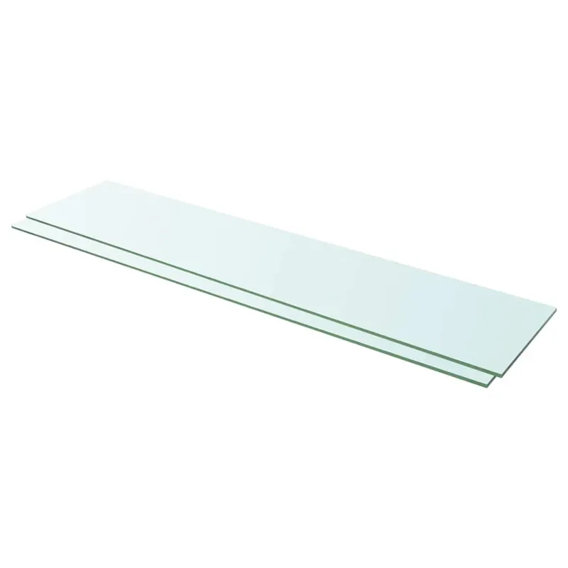 vidaXL Ράφια Πάνελ 2 τεμ. Διάφανα 110 x 25 εκ. Γυάλινα