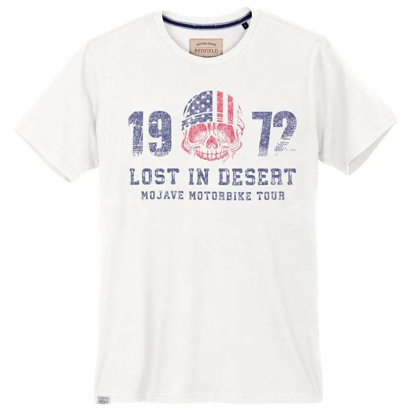 King size t-shirt μακό pennie "Mojave Desert",της Redfield - Bright White