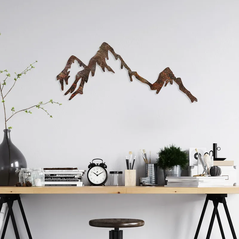 Μεταλλικό Διακοσμητικό Τοίχου Rusty Mountain 891Tnl3778 45x70 cm