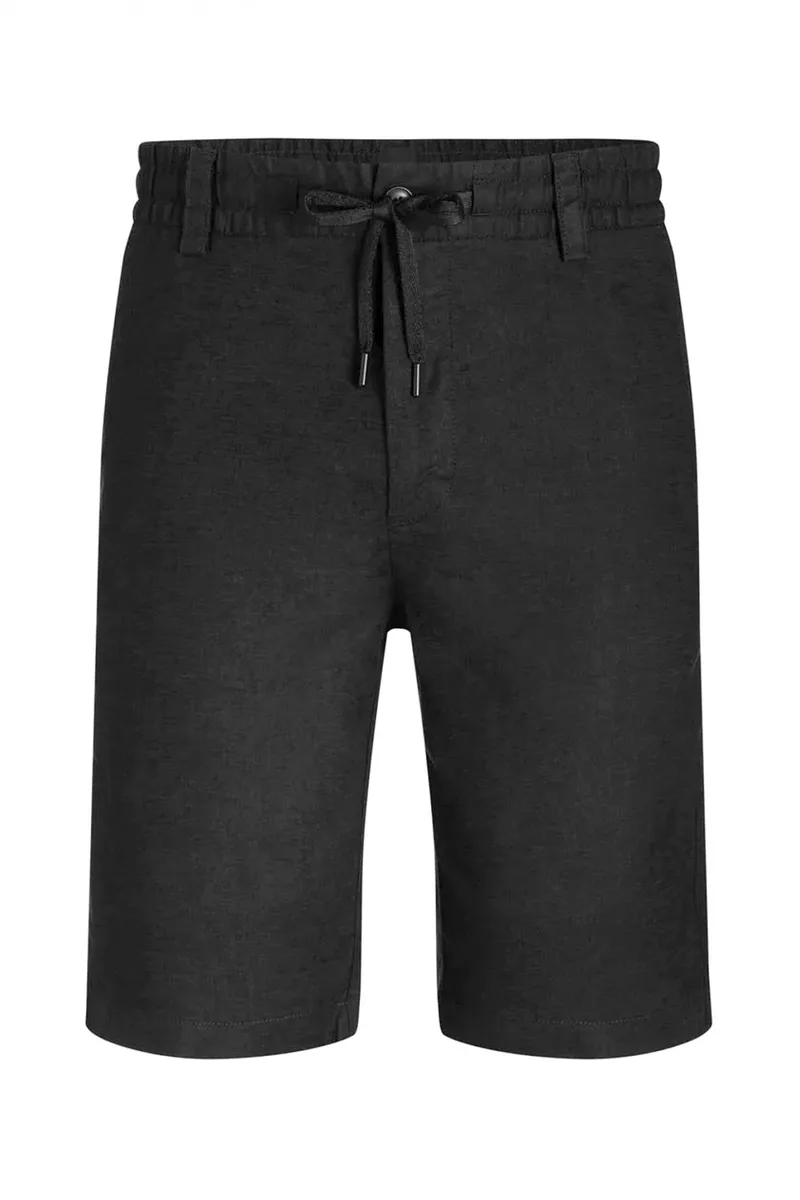 BOSS CASUAL ΒΕΡΜΟΥΔΑ CHINO ΛΙΝΟ TAPERED FIT CHINO_TAPERED_DS_3S ΜΑΥΡΟ