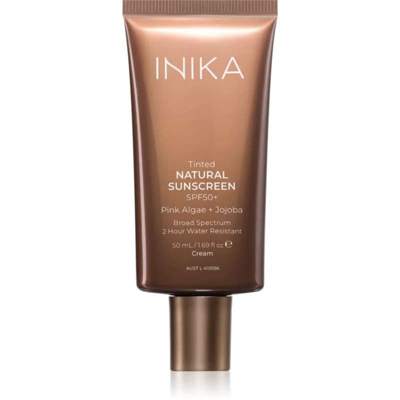 INIKA Organic Tinted Natural Sunscreen αντηλιακή κρέμα με χρώμα SPF 50+ 50 ml