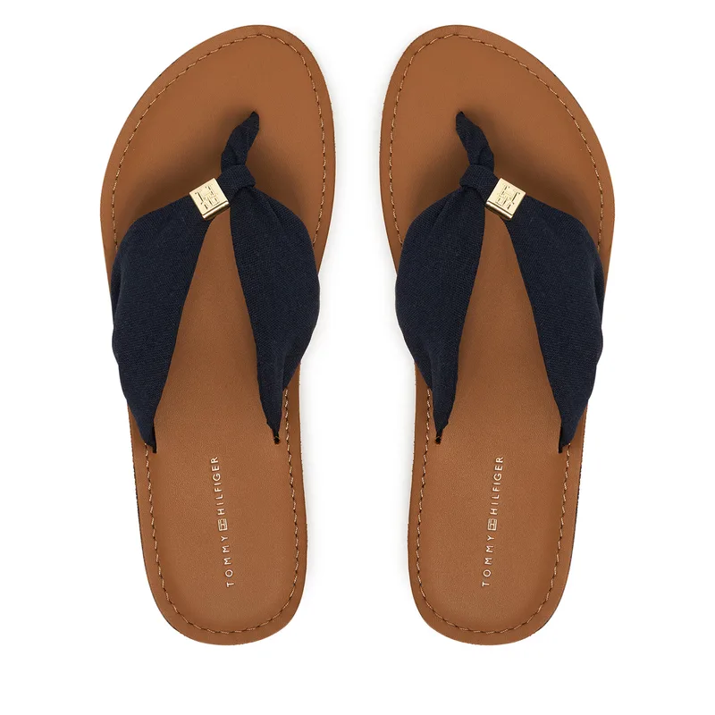 Σαγιονάρες Tommy Hilfiger Th Ltr Footbed Summer Sandal FW0FW09194 Σκούρο μπλε