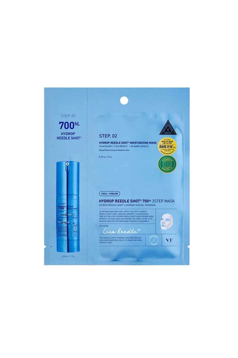 VT Hydrop Reedle Shot 700hl 2-Step Mask - Μάσκα Με Υαλουρονικό Και Τεχνολογία Microneedle 1,5 + 27 gr - 8803463007621