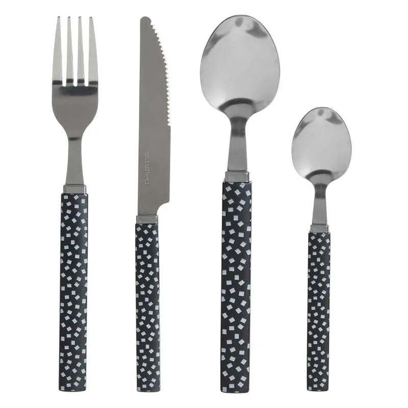 Μαχαιροπίρουνα Με Βάση (Σετ 24τμχ) S-D Geo Black 150005C