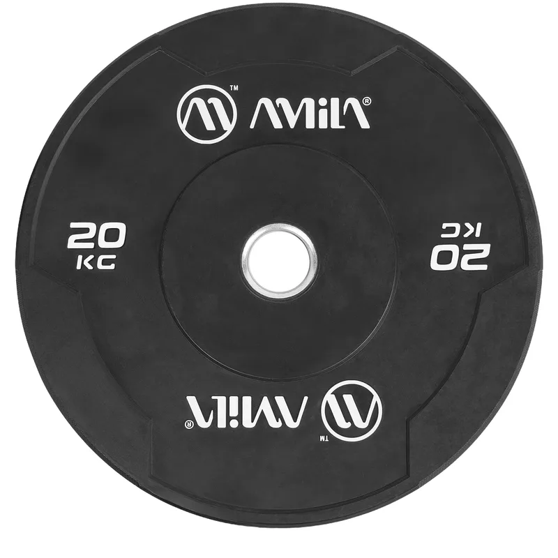 Δίσκος Amila Black W Bumper Slim 50mm 20kg