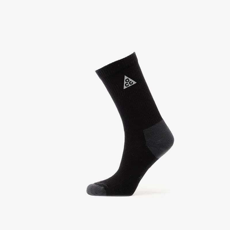 Nike ACG Everyday Elevated Crew Socks 1-Pack Black/ Dk Smoke Grey/ Reflective Silv L