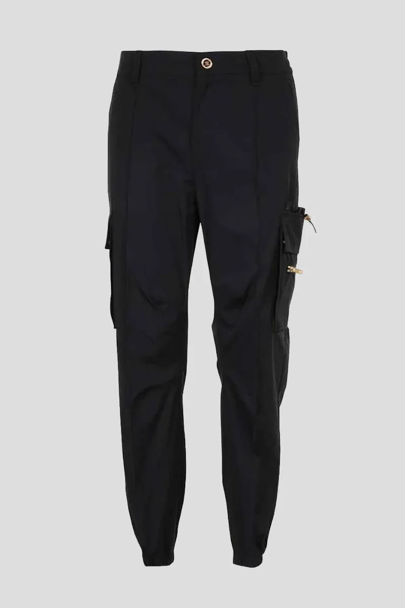 VERSACE Ανδρικό Μαύρο Medusa La Greca Cargo Trousers