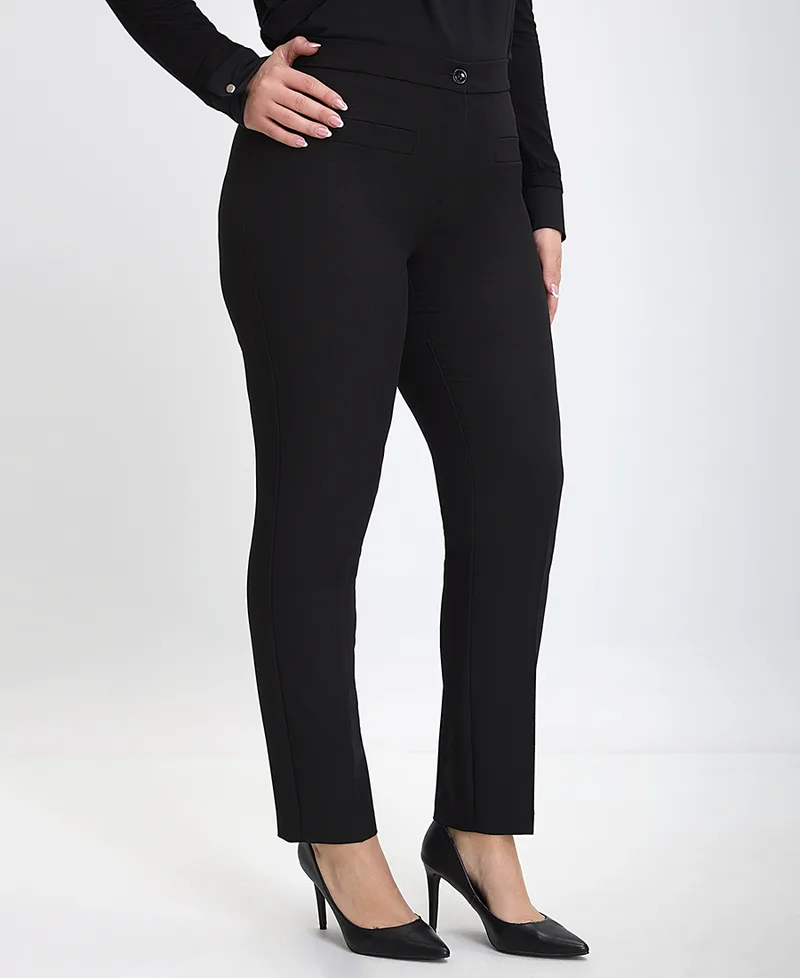 Γυναικείο Παντελόνι Slim Fit σε Μαύρο