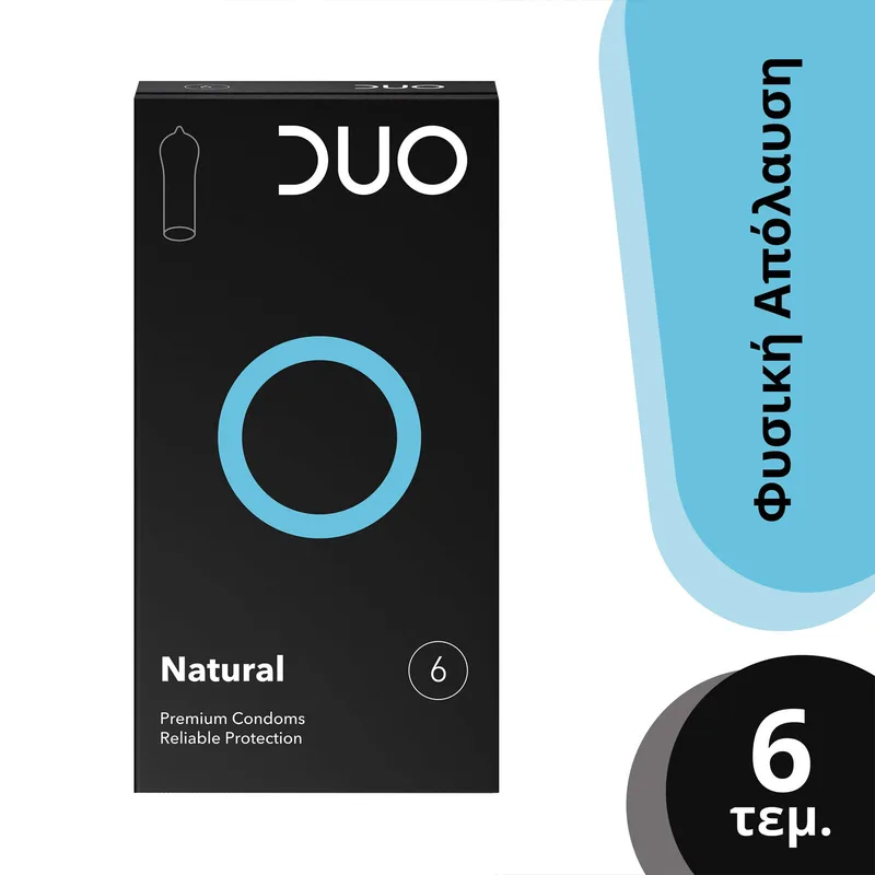 Duo Natural Premium Condoms Φυσικό Προφυλακτικό για να Νιώθετε Ασφαλής σε Κάθε Περίσταση 6 Τεμάχια