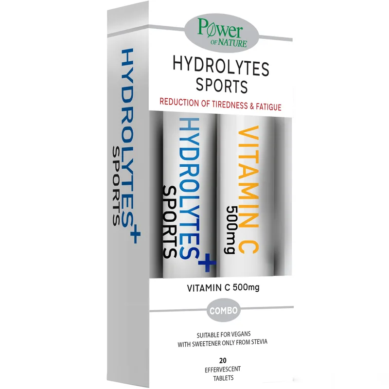 Power Health Promo Hydrolytes+ Sports Lemon 20 Effer.tabs & Vitamin C 500mg Πορτοκαλί 20 Effer.tabs