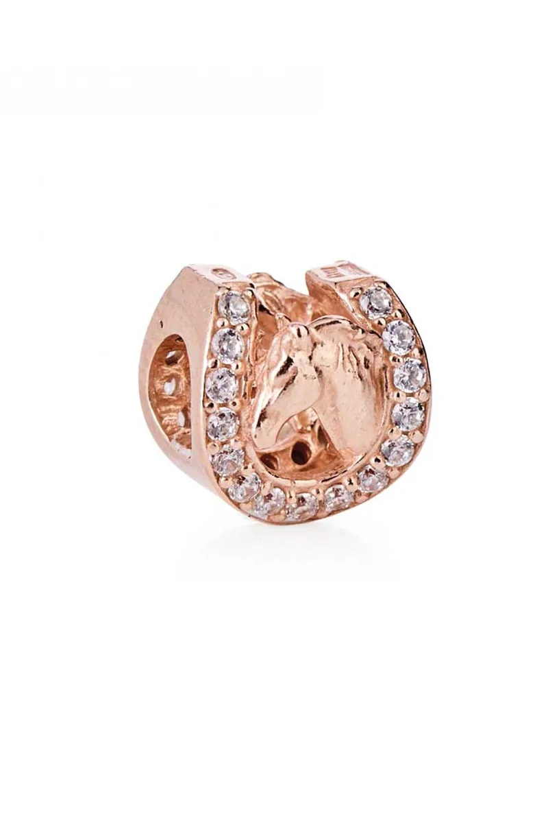 Tedora επιχρυσωμένο charm με ζιργκόν Horseshoe - BEIP110/R