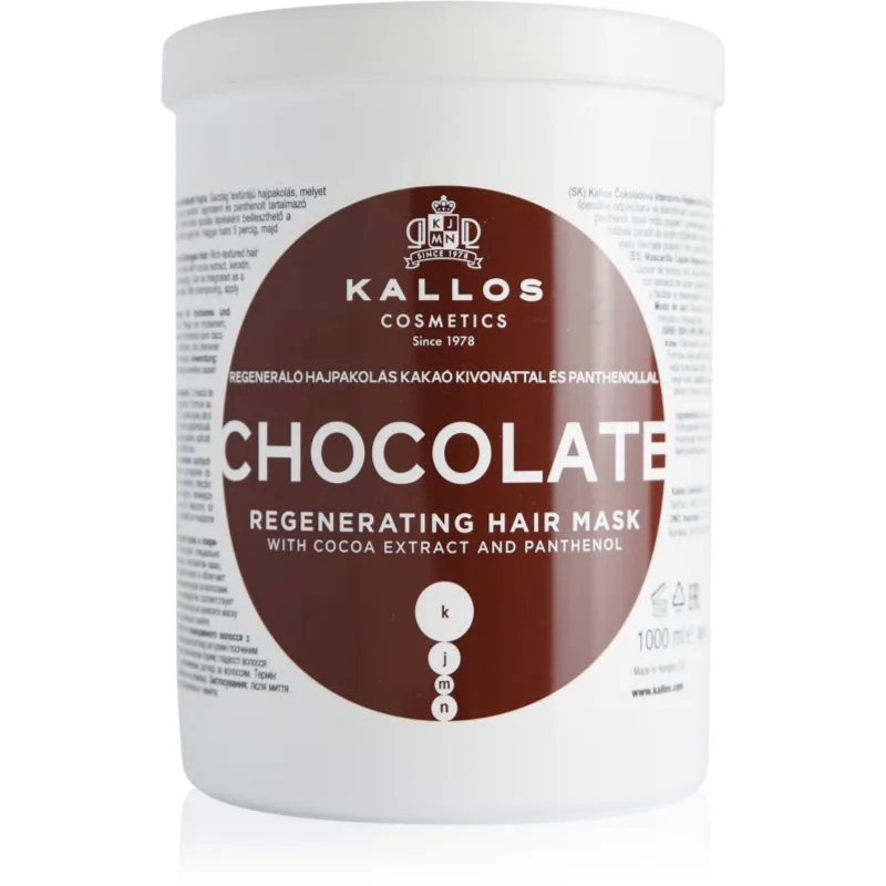 Kallos KJMN Professional Chocolate αναγεννητική μάσκα για τα μαλλιά 1000 ml