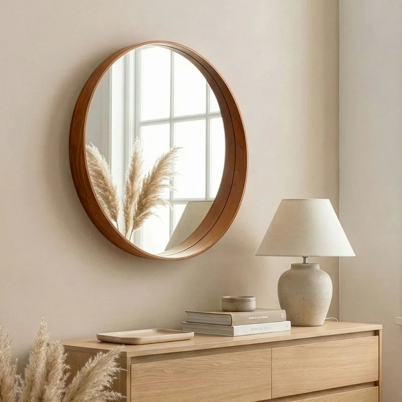 Καθρέπτης Bias 80 - Walnut 643Mrl1305 (80x80 cm)