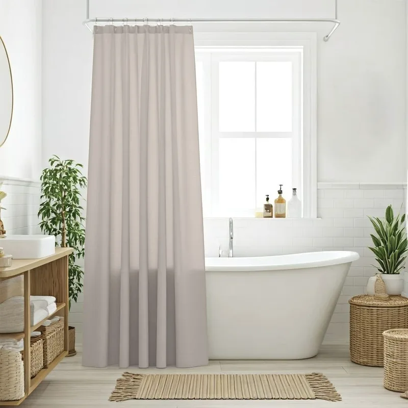 ΚΟΥΡΤΙΝΑ ΜΠΑΝΙΟΥ DAS HOME 0808 TAUPE (180X240CM)