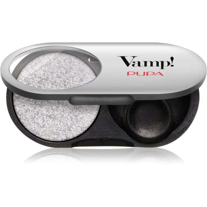 PUPA Milano Vamp! Radiant Baked Eyeshadow μακράς διαρκείας λαμπερές σκιές ματιών απόχρωση 302 Pure Silver - METALLIC 1 γρ