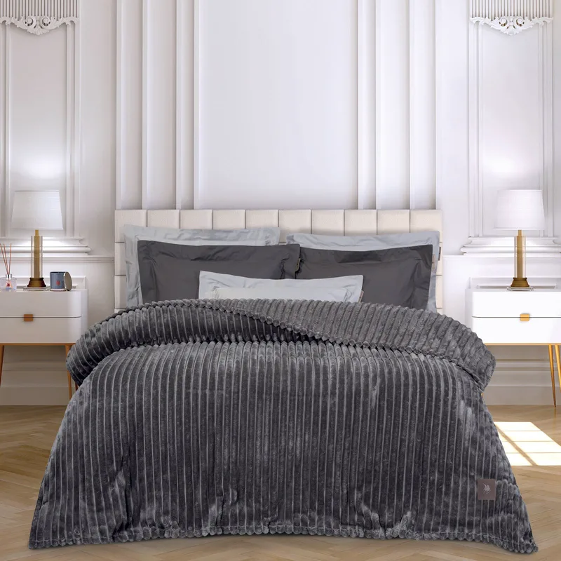 Κουβέρτα Fleece Υπέρδιπλη Greenwich Polo Club 3486 Grey 220x240