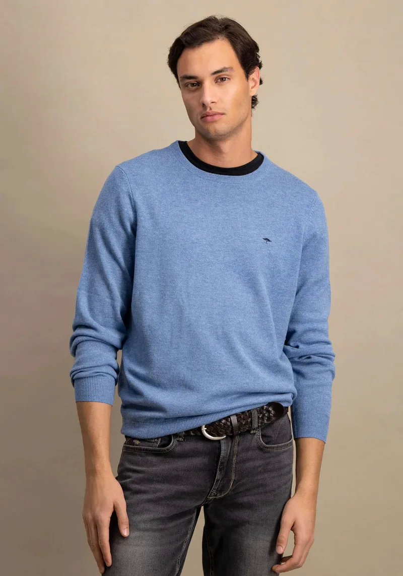 Fynch Hatton Πλεκτή μπλούζα της σειράς Merino cashmere - 1514 800 625 Cloud Blue